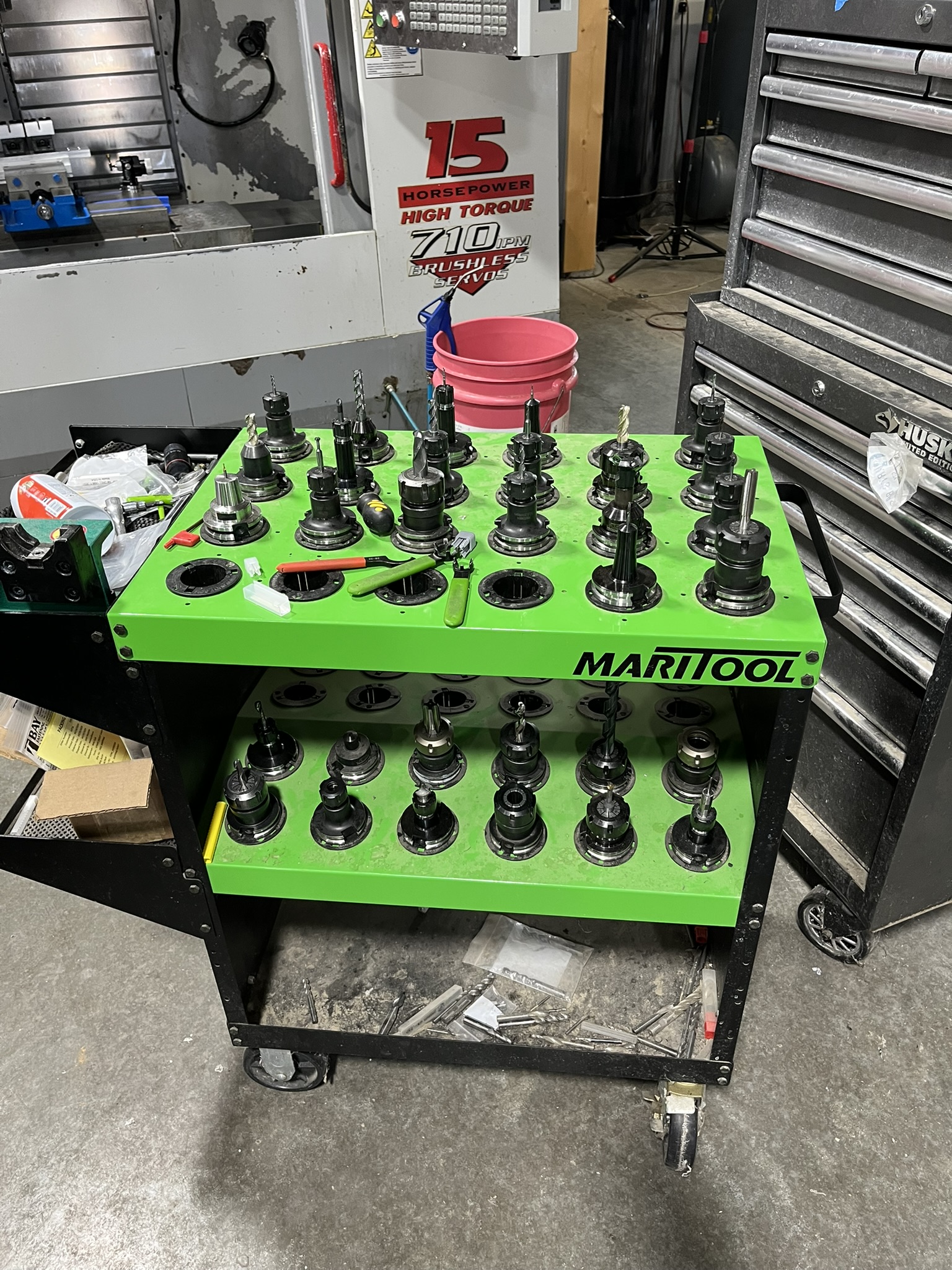 CAT40 tooling on MariTool cart